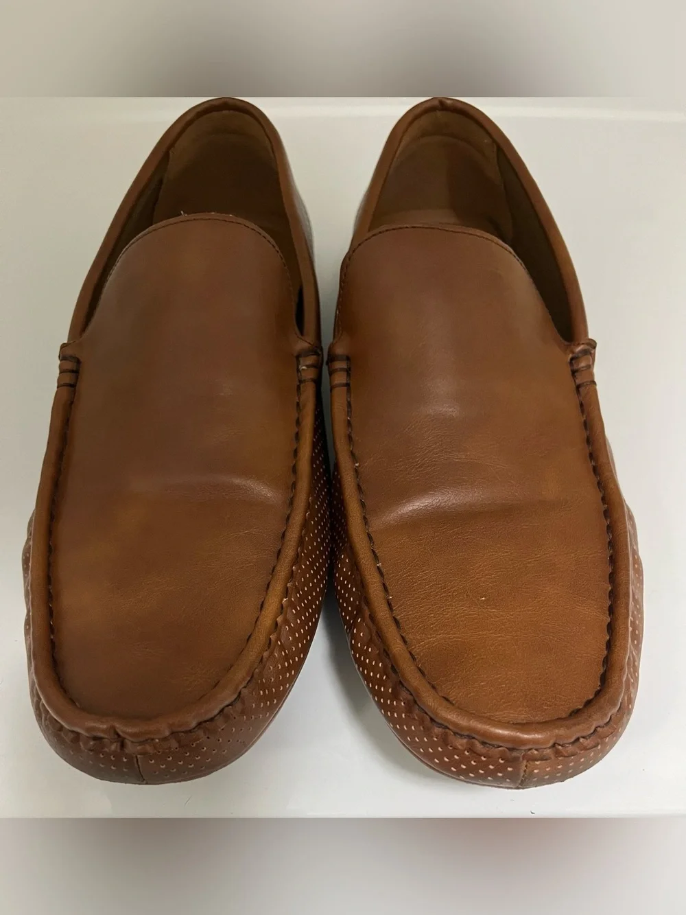 Aldo Tan Leather Slip-On Driving Loafers